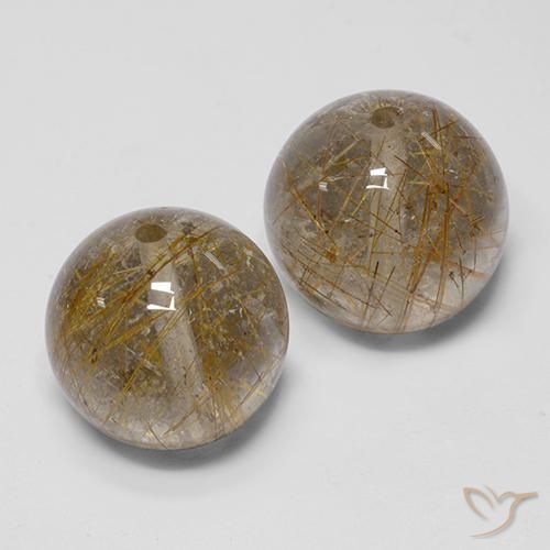 Shop natural 30.85ct Marron chaud Quartz rutile gems, Sphère / Boule, from Inde at GemSelect. In stock, global shipping!