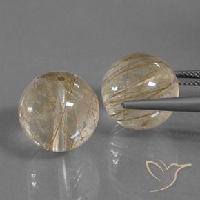 Shop natural 33.38ct Marron chaud Quartz rutile gems, Sphère / Boule, from Inde at GemSelect. In stock, global shipping!