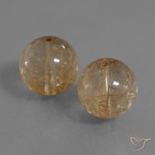 Shop natural 28.98ct Marron très clair Quartz rutile gems, Sphère / Boule, from Inde at GemSelect. In stock, global shipping!
