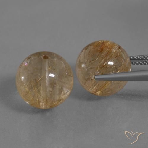 Shop natural 28.98ct Marron très clair Quartz rutile gems, Sphère / Boule, from Inde at GemSelect. In stock, global shipping!