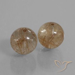 Shop natural 23.69ct Marron chaud Quartz rutile gems, Sphère / Boule, from Inde at GemSelect. In stock, global shipping!