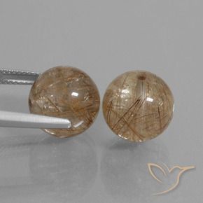 Shop natural 23.69ct Marron chaud Quartz rutile gems, Sphère / Boule, from Inde at GemSelect. In stock, global shipping!