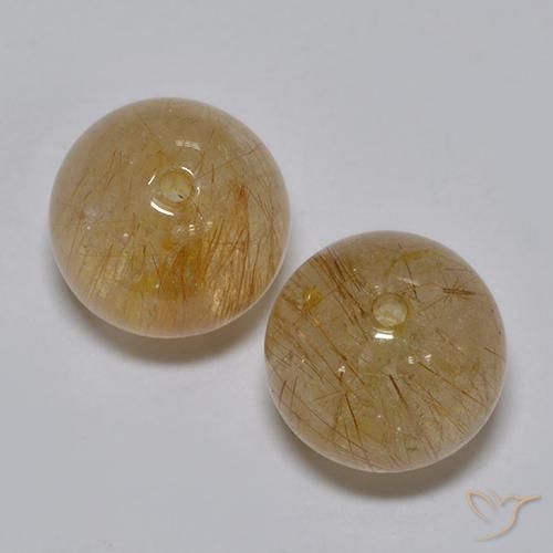 10.76ctw Naturel Brun fauve léger Quartz rutile, Sphère / Boule, Transparent