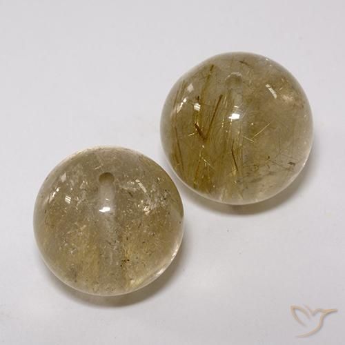 Shop natural 27.60ct Marron doré très clair Quartz rutile gems, Sphère / Boule, from Inde at GemSelect. In stock, global shipping!