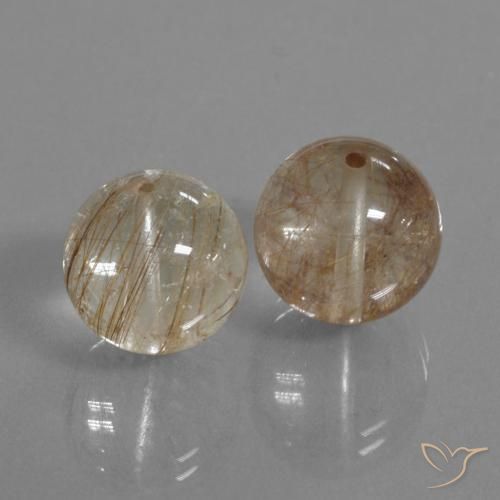 Shop natural 32.87ct Marron chaud Quartz rutile gems, Sphère / Boule, from Inde at GemSelect. In stock, global shipping!