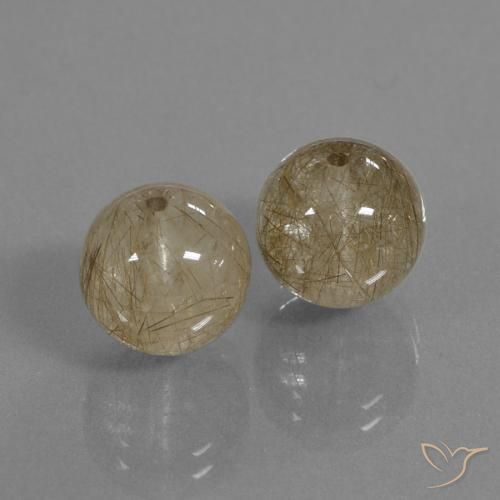 Shop natural 15.89ct Marron clair Quartz rutile gems, Sphère / Boule, from Inde at GemSelect. In stock, global shipping!