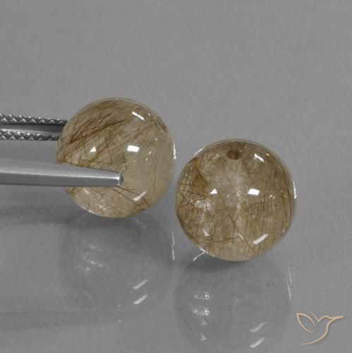 Shop natural 15.89ct Marron clair Quartz rutile gems, Sphère / Boule, from Inde at GemSelect. In stock, global shipping!