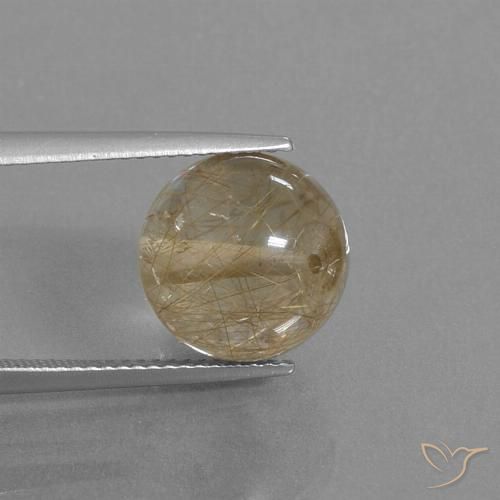 10.50ct Naturel Marron doré très clair Quartz rutile, Sphère / Boule, Transparent
