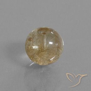 Quartz rutile Marron doré très clair naturelle Sphère / Boule, 10.50 ct, Transparent