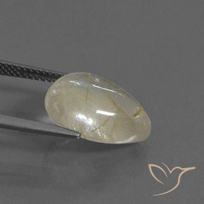 Quartz rutile Jaune terreux naturelle En forme de poire, 7.05 ct, Transparent