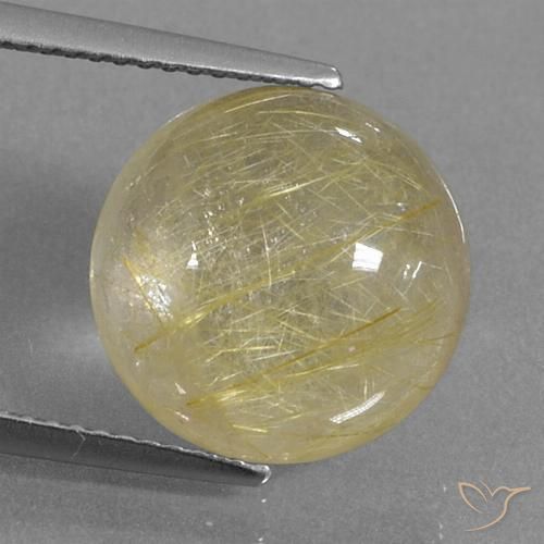 8.60ct Naturel Jaune Dijon très clair Quartz rutile, Tour, Transparent, Photo A