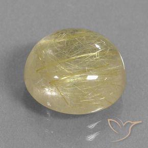 Quartz rutile Jaune Dijon très clair naturelle Tour, 8.60 ct, Transparent