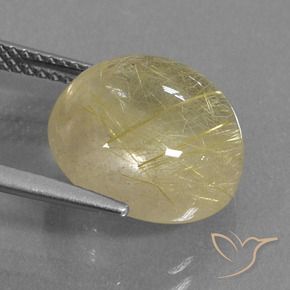 Quartz rutile Jaune Dijon très clair naturelle Tour, 8.60 ct, Transparent