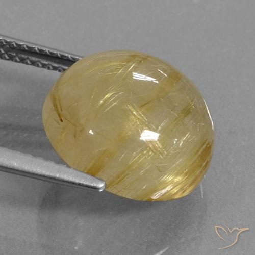 Quartz rutile Jaune Dijon naturelle Tour, 9.04 ct, Transparent