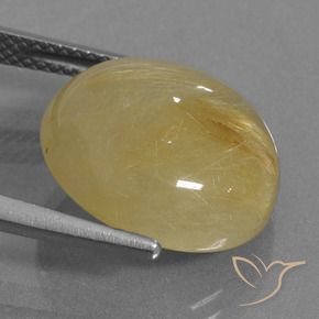 Quartz rutile Doré jaunâtre naturelle Tour, 10.27 ct, Translucide
