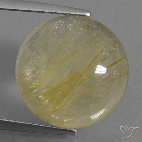 10.86ct Naturel Jaune clair Quartz rutile, Tour, Transparent
