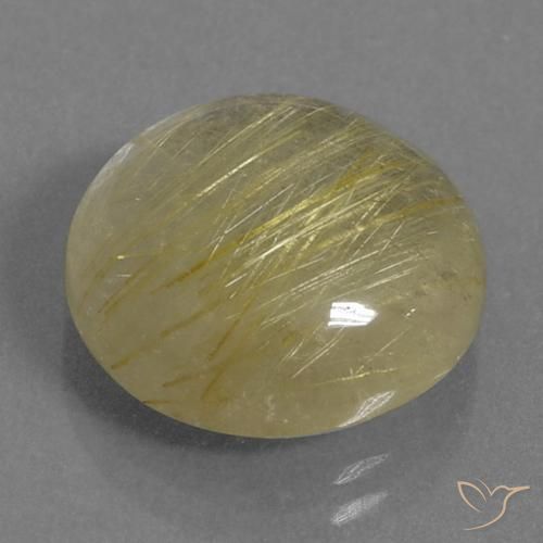 Quartz rutile Jaune clair naturelle Tour, 10.86 ct, Transparent