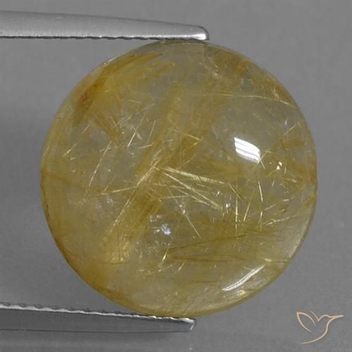 9.34ct Naturel Marron doré très clair Quartz rutile, Tour, Transparent