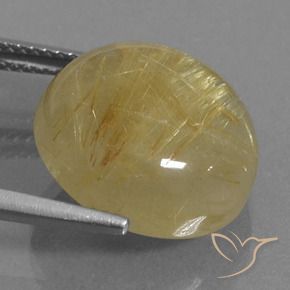 Quartz rutile Marron doré très clair naturelle Tour, 12.19 ct, Transparent