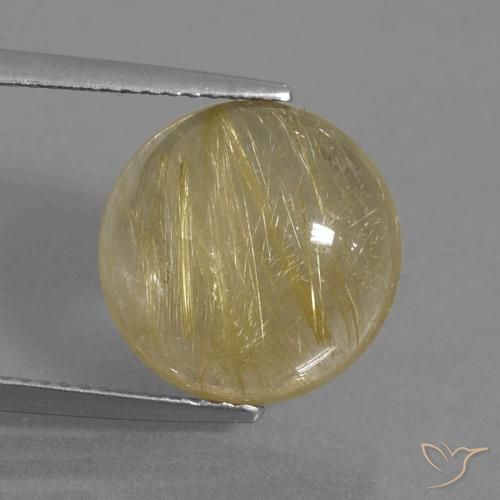 7.13ct Naturel Marron doré très clair Quartz rutile, Tour, Transparent