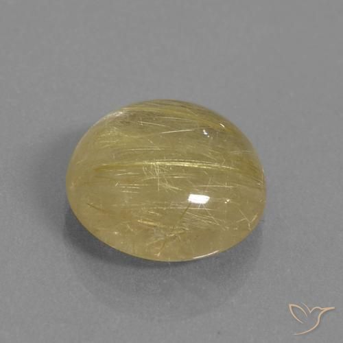 Quartz rutile Marron doré très clair naturelle Tour, 7.13 ct, Transparent