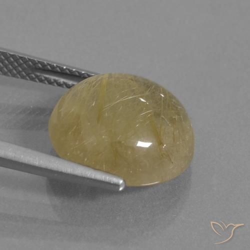 Quartz rutile Marron doré très clair naturelle Tour, 7.13 ct, Transparent