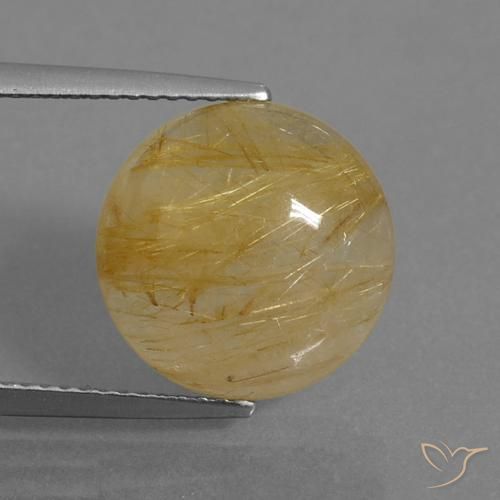 7.98ct Naturel Or moyen Quartz rutile, Tour, Transparent