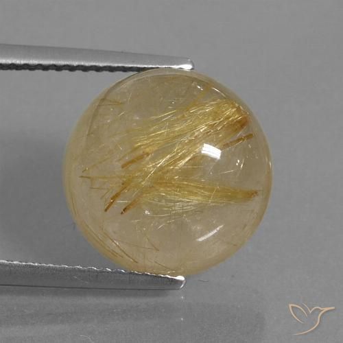 9.61ct Naturel Or moyen Quartz rutile, Tour, Transparent