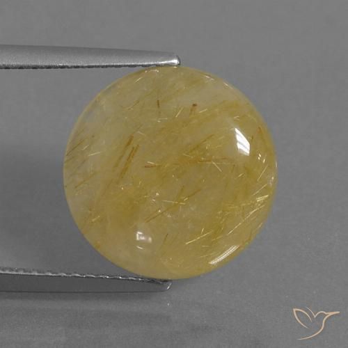 5.28ct Naturel Jaune doré Quartz rutile, Tour, Translucide