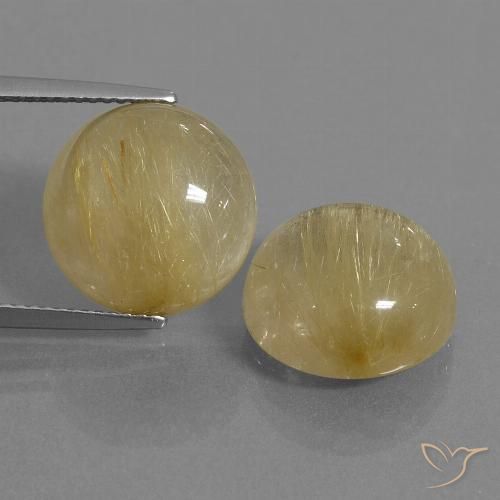 16.70ctw Naturel Or moyen Quartz rutile, Tour, Transparent
