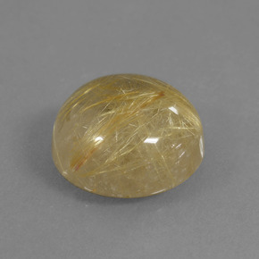 Quartz rutilé doré naturelle coupe roude, 13,56 ct, translucide