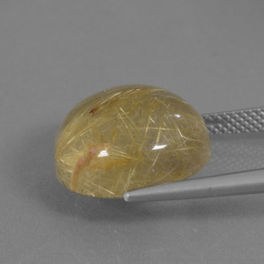 Quartz rutilé doré naturelle coupe roude, 13,56 ct, translucide