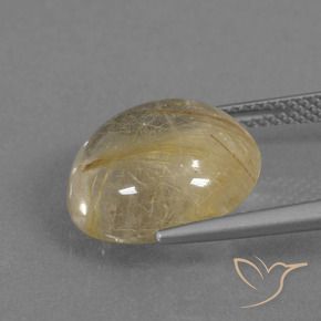 Quartz rutile Jaune doré naturelle Tour, 8.76 ct, Transparent