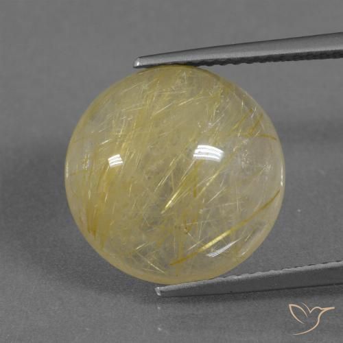 9.58ct Naturel Jaune Toscane Quartz rutile, Tour, Transparent