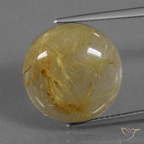 12.46ct Naturel Or moyen Quartz rutile, Tour, Translucide