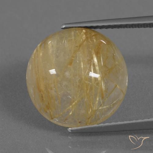 9.41ct Naturel Jaune doré Quartz rutile, Tour, Translucide, Photo A
