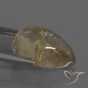 Quartz rutile Marron clair naturelle En forme de poire, 11.92 ct, Transparent