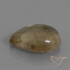 Quartz rutile Marron clair naturelle En forme de poire, 9.98 ct, Transparent