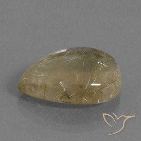 Quartz rutile Jaune pâle naturelle En forme de poire, 10.12 ct, Transparent