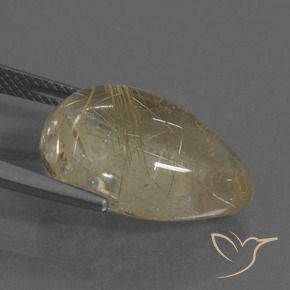 Quartz rutile Jaune clair naturelle En forme de poire, 12.09 ct, Transparent