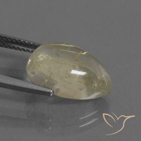 Quartz rutile Jaune clair naturelle En forme de poire, 7.67 ct, Transparent
