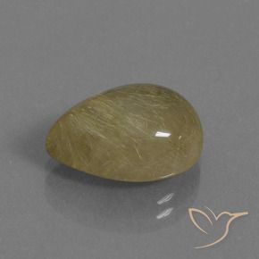 Quartz rutile Marron doré très clair naturelle En forme de poire, 7.41 ct, Transparent