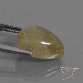 Quartz rutile Marron doré très clair naturelle En forme de poire, 7.41 ct, Transparent