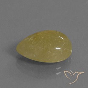 Quartz rutile Or moyen naturelle En forme de poire, 6.72 ct, Translucide