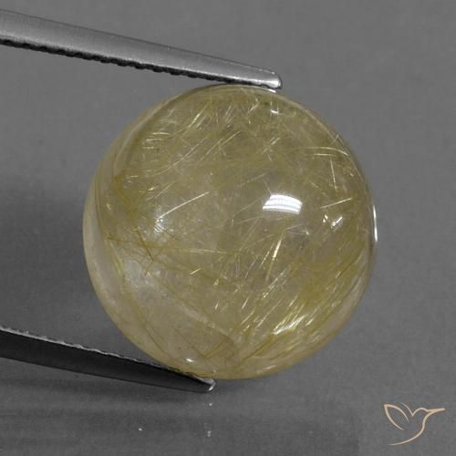 11.66ct Naturel Jaune Toscane Quartz rutile, Tour, Transparent