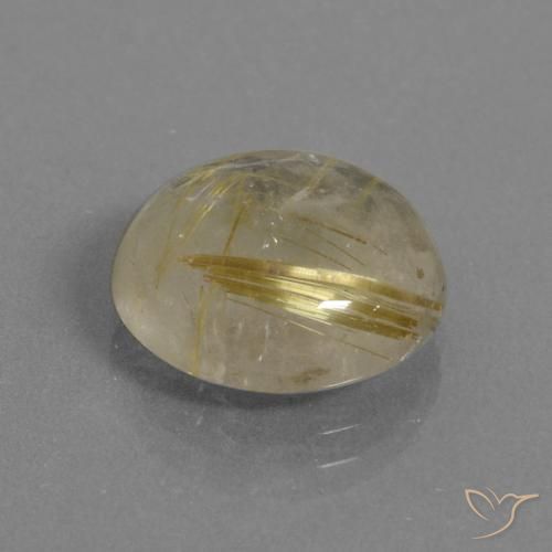 Quartz rutile Marron doré très clair naturelle Tour, 8.00 ct, Transparent