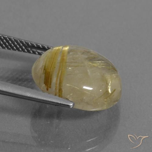 Quartz rutile Marron doré très clair naturelle Tour, 8.00 ct, Transparent