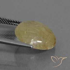 Quartz rutile Marron doré très clair naturelle Tour, 7.33 ct, Transparent
