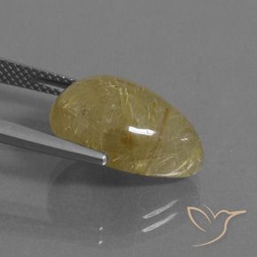 Quartz rutile Marron doré très clair naturelle En forme de poire, 8.60 ct, Translucide