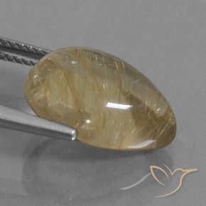 Quartz rutile Marron doré très clair naturelle En forme de poire, 7.59 ct, Transparent